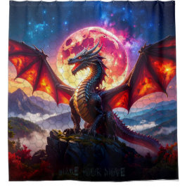 Drakon raster 001 douchegordijn