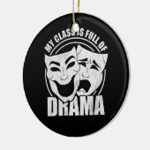 Drama Broadway leraar theater actrice Thea Keramisch Ornament (Links)
