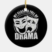 Drama Broadway leraar theater actrice Thea Keramisch Ornament (Achterkant)