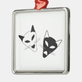 Drama Cat-maskers Metalen Ornament (Links)
