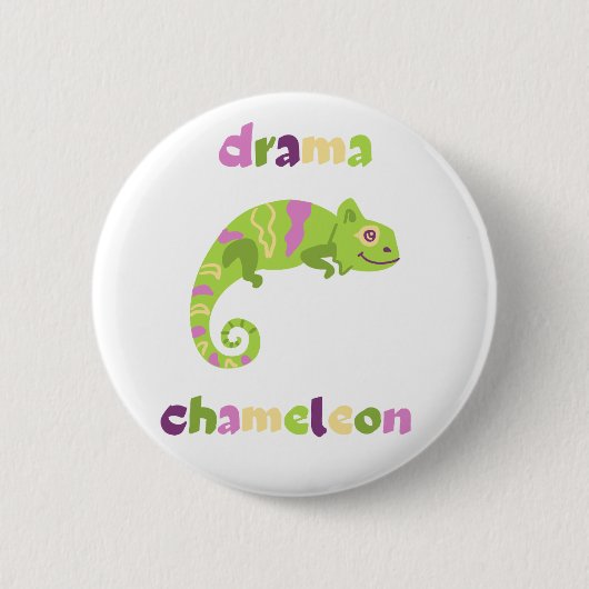 Drama Chameleon Ronde Button 5,7 Cm (Voorkant)