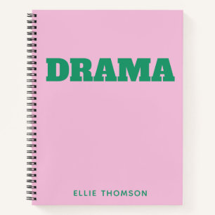 Drama Class Lined Paper in Pink and Green Notitieboek