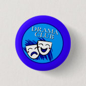 Drama Club Badge in Blue Button (Voorkant)