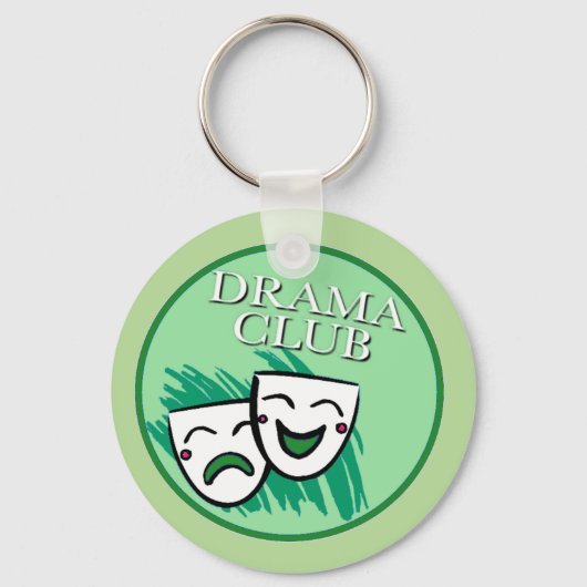 Drama Club Badge in Green Sleutelhanger (Voorkant)