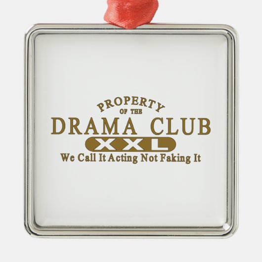 Drama Club Metalen Ornament (Voorkant)