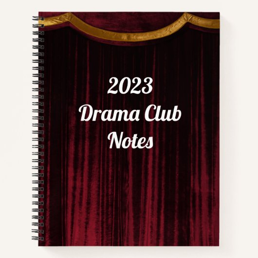 Drama Club Theater Notitieboek (Voorkant)