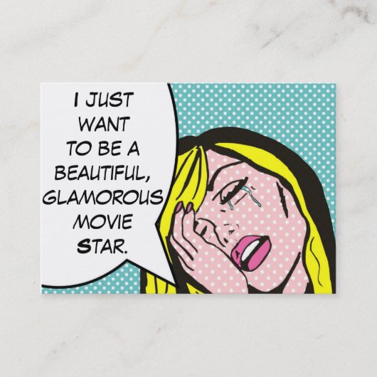 Drama Coach/Theater Director Pop Art Visitekaartje (Voorkant)