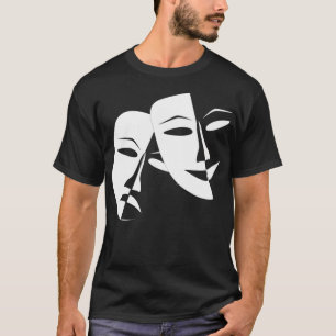 Drama Comedy Opera Cinema Theater Mask Happy Sad F T-shirt