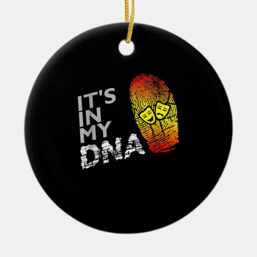 Drama-DNA-Shirt voor een dramaActor Keramisch Ornament (Voorkant)
