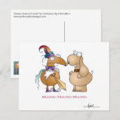 DRAMA! DRAMA! DRAMA! Cartoon Briefkaart (Voorkant / Achterkant)