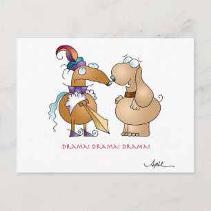 DRAMA! DRAMA! DRAMA! Cartoon Briefkaart
