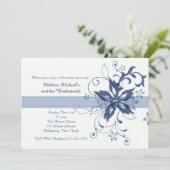 Drama en Fanfare Blue Invitation Kaart (Staand voorkant)