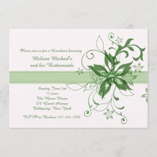Drama en Fanfare Green Invitation Kaart