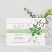 Drama en Fanfare Groene Uitnodiging (Staand voorkant)