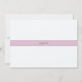 Drama en Fanfare Mauve Invitation Kaart (Achterkant)