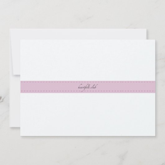 Drama en Fanfare Mauve Invitation Kaart (Achterkant)