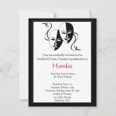 Drama en theateruitnodiging kaart (Voorkant)