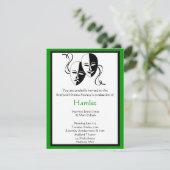 Drama en theateruitnodiging kaart (Staand voorkant)