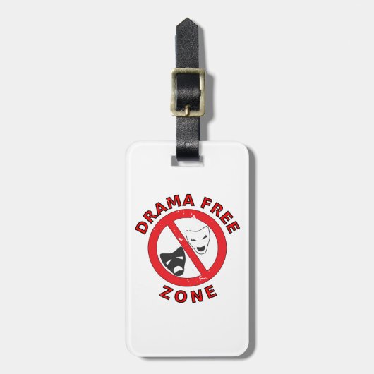 Drama Free Zone Bagagelabel (Voorkant verticaal)
