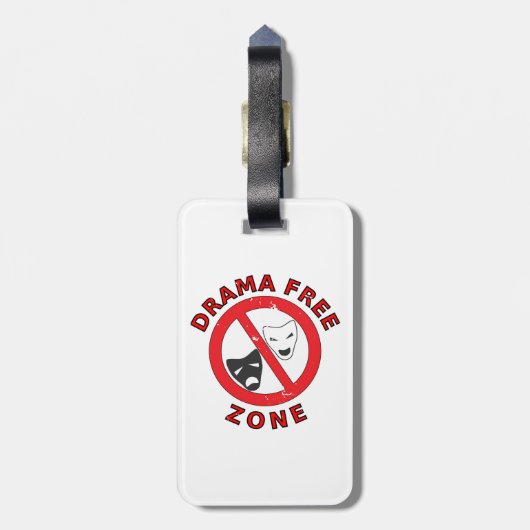 Drama Free Zone Bagagelabel (Achterkant verticaal)