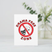 Drama Free Zone Briefkaart (Staand voorkant)