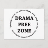 Drama Free Zone Briefkaart (Voorkant)