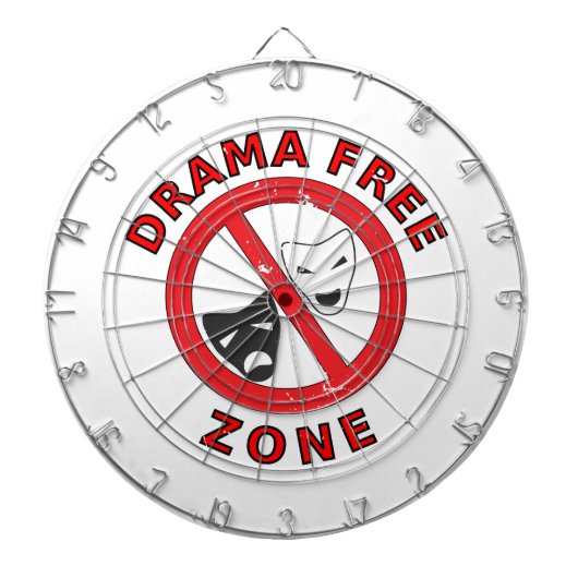 Drama Free Zone Dartbord (Voorkant)