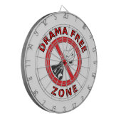 Drama Free Zone Dartbord (Voorkant Links)