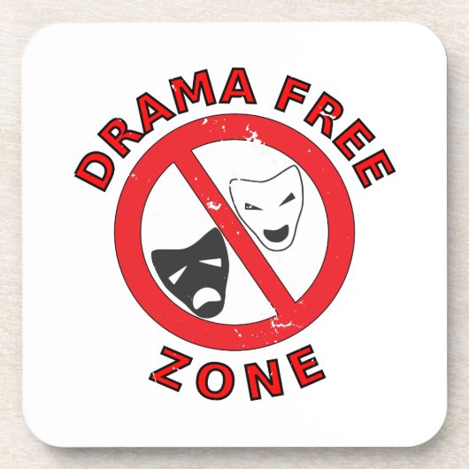 Drama Free Zone Drankjes Onderzetter (Voorkant)