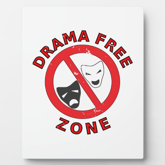 Drama Free Zone Fotoplaat (Voorkant)