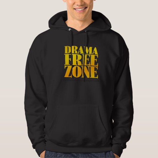 Drama Free Zone Hoodie Black (Voorkant)
