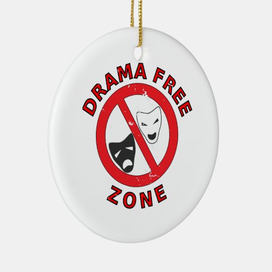 Drama Free Zone Keramisch Ornament (Rechts)