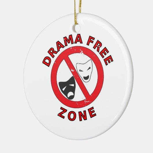 Drama Free Zone Keramisch Ornament (Links)