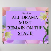 Drama free zone_ Poster (Voorkant)