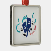 Drama Geek Metalen Ornament (Rechts)
