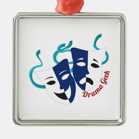 Drama Geek Metalen Ornament (Voorkant)