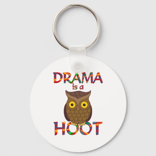 Drama is een Hoot Sleutelhanger (Voorkant)
