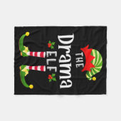 Drama Kerst Elf Bijpassende Pyjama Kerstfeest Fleece Deken (Voorkant (Horizontaal))