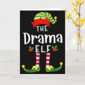 Drama Kerst Elf Bijpassende Pyjama Kerstfeest Kaart (Gele Bloem)