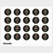 Drama Kerst Elf Matching Pyjama Kerstfeest Ronde Sticker (Vel)