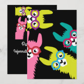 Drama Lama Kleurrijke Camelid Kaart (Voorkant / Achterkant)