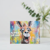 Drama Lama Personalisierbar | Funky Hipster Briefkaart (Staand voorkant)