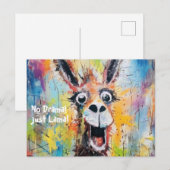 Drama Lama Personalisierbar | Funky Hipster Briefkaart (Voorkant / Achterkant)