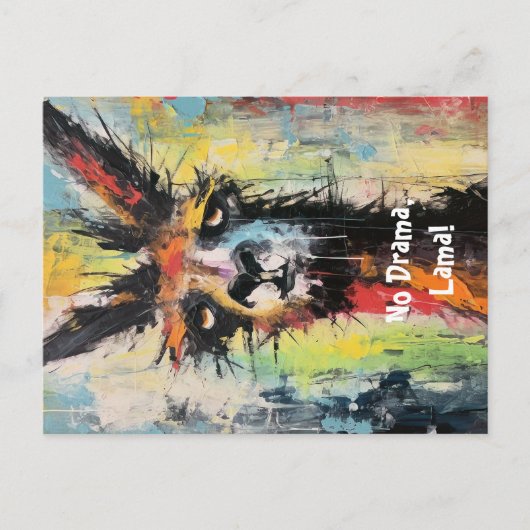 Drama Lama Personalisierbar Funky Hipster Niedlich Briefkaart (Voorkant)