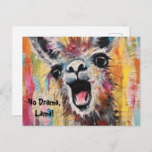 Drama Lama Personalisierbar Funky Hipster Niedlich Briefkaart (Voorkant / Achterkant)