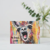 Drama Lama Personalisierbar Funky Hipster Niedlich Briefkaart (Staand voorkant)