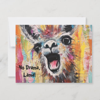 Drama Lama Personalisierbar Funky Hipster Niedlich Briefkaart