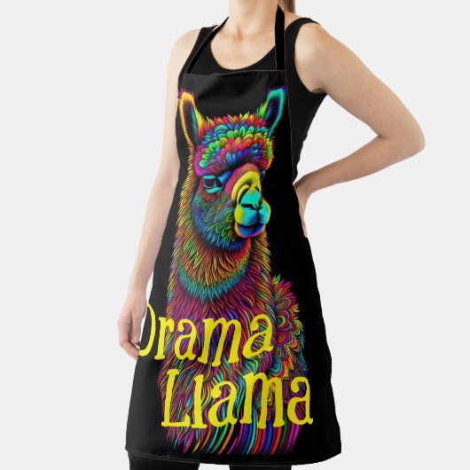 Drama lama psychedelische kleur schort (Insitu)