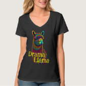 Drama lama psychedelische kleur t-shirt (Voorkant)