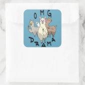 Drama Lama Vierkante Sticker (Tas)